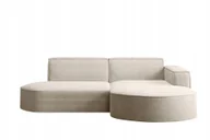 Narożniki - Sofa w kształcie L Modena narożnik tkanina Poso beżowy prawy - miniaturka - grafika 1