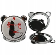 Lusterka do makijażu - Kieszonkowe Lusterko Kosmetyczne Do Torebki Dla Kobiet Kotki Różne Wzory - miniaturka - grafika 1