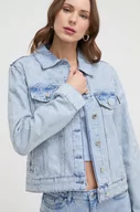 Kurtki damskie - Karl Lagerfeld kurtka jeansowa damska kolor niebieski przejściowa - miniaturka - grafika 1