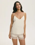 Piżamy damskie - Piżama damska CAPPUCINO Esotiq beżowy S - miniaturka - grafika 1