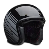Kaski motocyklowe - Kask Otwarty Bell Custom 500 Błyszczący Metaliczny Błyszczący metaliczny czarny/szaryXL - miniaturka - grafika 1