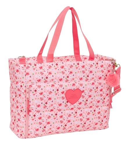 Safta VMB IN BLOOM torba na laptopa 14,1'' z kieszenią, plecak, idealna dla dzieci w różnym wieku, wygodna i wszechstronna, jakość i wytrzymałość, 54 x 17 x 31 cm, różowa, Różowy kolor, Estándar,