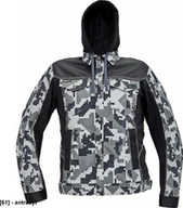 Odzież robocza - CERVA NEURUM CAMOUFLAGE kurtka z kapturem - męskia kurtka robocza, kaptur, 4 kieszenie, elastyczny materiał Trifibetex, nadruk moro, - antracyt 48 - miniaturka - grafika 1
