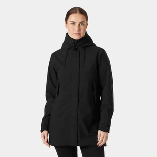 Kurtka damska ocieplana Helly Hansen W VICTORIA INS MID RAIN JACKET-Black S - Kurtki damskie - miniaturka - grafika 1