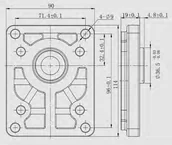 Akcesoria do hydrauliki siłowej - Pompa hydrauliczna zębata PRESKO 12cm3/obr. Grupa 2 - miniaturka - grafika 1