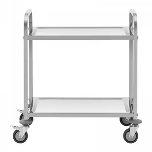 Wózek kelnerski - 2 półki - 70 x 40 cm - 64 kg ROYAL CATERING 10012728 RCSW-105 - Wózki na żywność - miniaturka - grafika 3