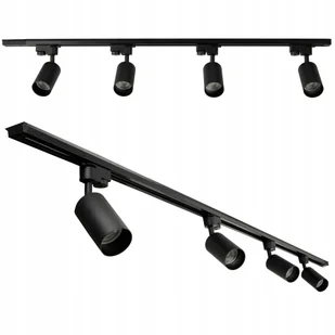 Szynoprzewód Led 4 reflektory GU10 Szyna Track 2m Oświetlenie Szynowe - Lampy sufitowe - miniaturka - grafika 1