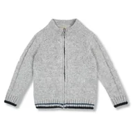 Swetry damskie - Sweter dziecięcy Chicco kardigan zasuwany szary-68 - miniaturka - grafika 1
