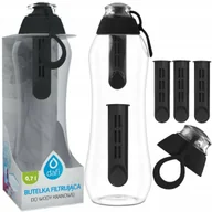 Butelki filtrujące - Butelka Dafi Soft czarna 0,7l + 5x filtr do wody nakrętka - miniaturka - grafika 1