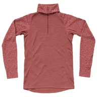 Koszulki sportowe damskie - Damska koszulka Devold Duo Active Merino 205 Z.Neck Rozmiar: M / Kolor: ceglasty - miniaturka - grafika 1