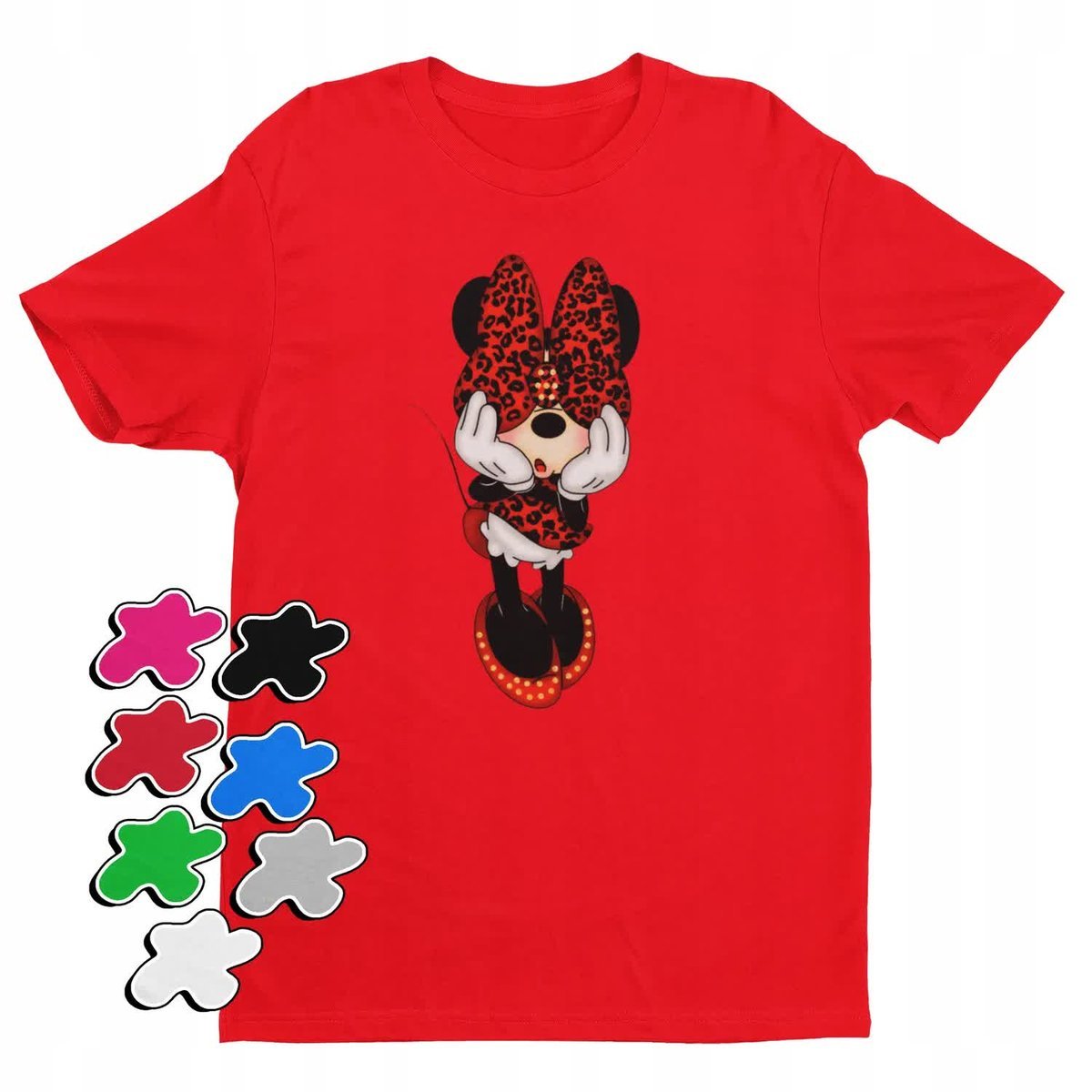 Koszulka T-Shirt Dziecięca Z Nadrukiem Myszka Miki Minnie Różne -L 146-152