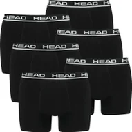 Majtki męskie - Bokserki męskie HEAD, 6-pak - Basic, bawełna stretch, jednokolorowe, czarne M - miniaturka - grafika 1