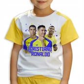 Piłka nożna - Piżama Dziecięca CHRISTIANO RONALDO Koszulka + Spodnie Piłkarze WZ 128 cm - miniaturka - grafika 1