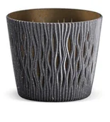 Donice - Doniczka Sandy Round ECO Wood DSR160W antracyt Prosperplast - miniaturka - grafika 1