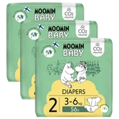 Pieluchy - Moomin Baby, pieluchy, rozmiar 2, 3-6 kg, 168 sztuk - miniaturka - grafika 1