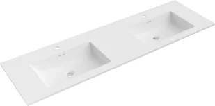 Mexen Otis umywalka wpuszczana w blat podwójna 161 x 46,5 cm, biała mat - 25181601D - Umywalki - miniaturka - grafika 1