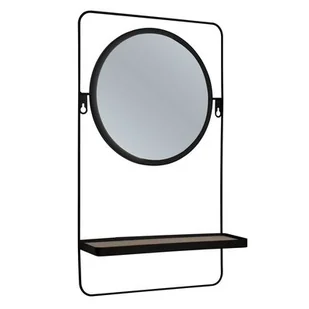 Lustro z półką GETZ 30 x 50 x 8 cm czarny - Lustra - miniaturka - grafika 1