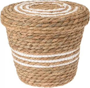 Kosz Z Przykrywką Okrągły 25xh21cm Lumarko! - Kosze wiklinowe - miniaturka - grafika 1