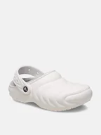 Klapki i japonki damskie - Crocs Chodaki "Classic Lined Puffer" w kolorze białym - miniaturka - grafika 1