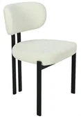 Krzesła - Krzesło tapicerowane ARLO białe - miniaturka - grafika 1