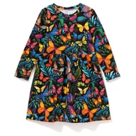 Sukienki - Bawełniana sukienka Flamingo Kolorowe Motyle 116/122 - miniaturka - grafika 1
