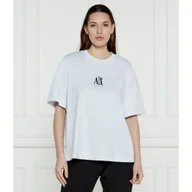 Koszulki i topy damskie - Armani Exchange T-shirt Cropped Fit - miniaturka - grafika 1
