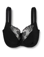 Biustonosze - Teyli Biustonosz damski – biustonosz minimalizujący – biustonosz z fiszbinami – biustonosz damski – duże rozmiary – regulowany biustonosz bawełniany czarny 65 l, czarny, 65L - miniaturka - grafika 1