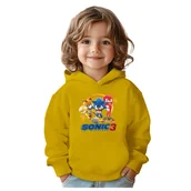 Bluzy dla dziewczynek - BLUZA DZIECIĘCA SONIC 3 110-116 Z KAPTUREM BAWEŁNIANA JAKOŚĆ - miniaturka - grafika 1