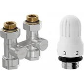 Zawory i kraniki - Mexen G04 zestaw termostatyczny dwururowy DN50, prosty 1/2"x16 mm, nikiel - W912-016-948-01 - miniaturka - grafika 1