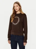 Bluzy damskie - Guess Bluza W5RQ05 K7EX1 Brązowy Regular Fit - miniaturka - grafika 1