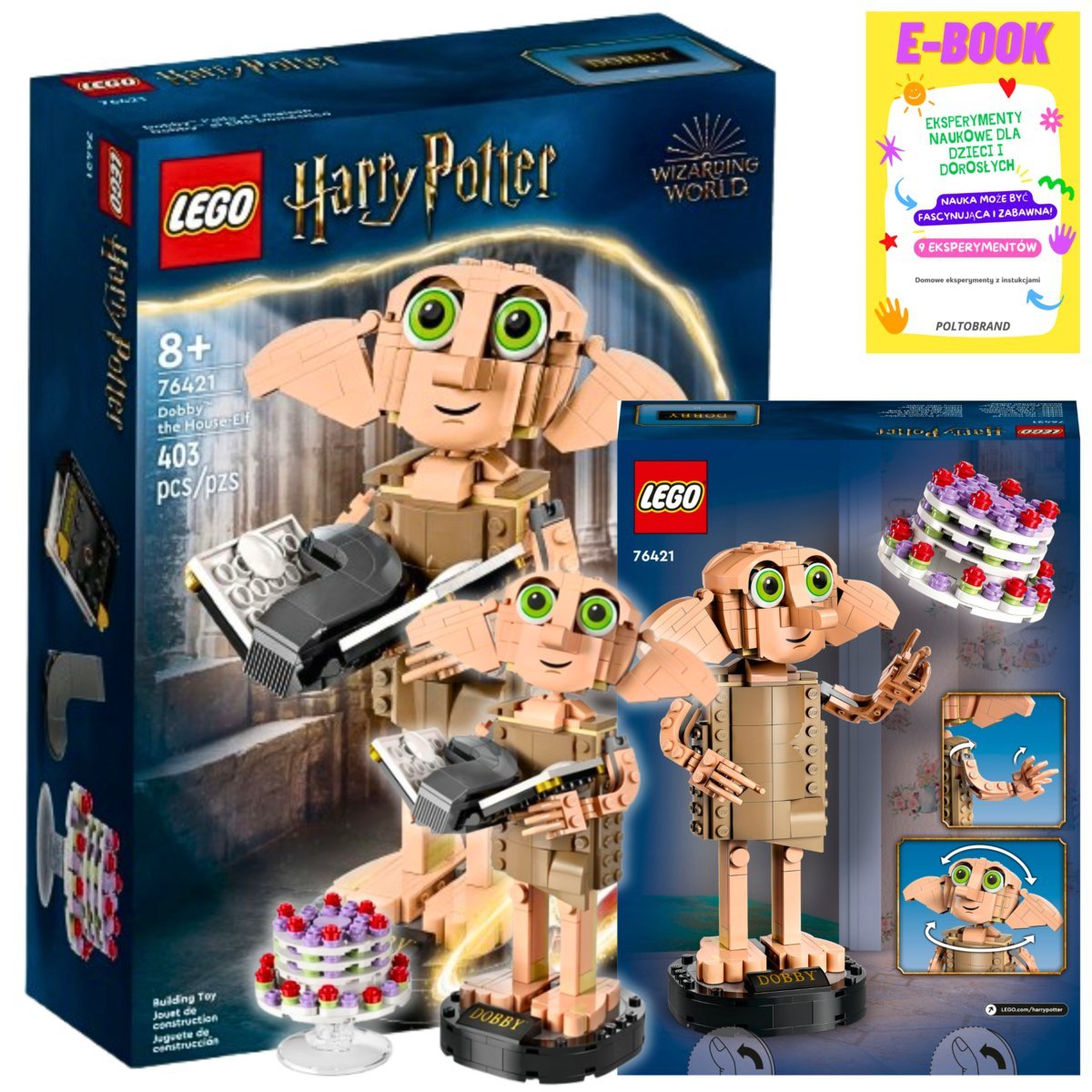 Lego Prezent Harry Potter - Zgredek Skrzat Domowy Klocki + Ebook