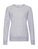 Bluzy damskie - Damska Lekka Bluza Raglanowa Fruit Of The Loom Lady-Fit Heather Grey Xs - miniaturka - grafika 1