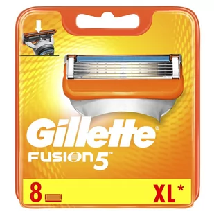 Gillette Oryginalne Ostrza Noże Fusion 5 x 8 + Żel - Zestawy kosmetyków męskich - miniaturka - grafika 1