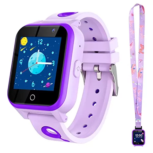 LiveGo Smartwatch dla dzieci, 18 gier Smart Game Watch, dla chłopców i  dziewczynek, z krokomierzem, kalorii, latarka, zegarek na rękę, muzyka MP3,  3-12 lat, prezent urodzinowy (fioletowy) - Ceny i opinie na Skapiec.pl