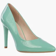 Czółenka - Szpilki Damskie Ekoskóra Eleganckie Buty Na Obcasie Klasyczne Miętowe 37 Miętowy - miniaturka - grafika 1