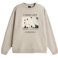 Bluzy damskie - Bluza Damska VANS Neverlasting OS Crew London Fog VN000M9YZUJ1 L - miniaturka - grafika 1
