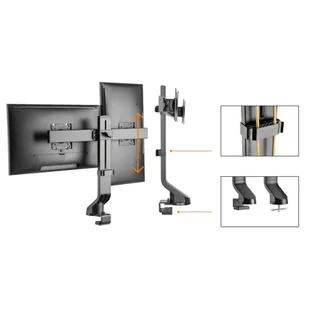 Maclean Maclean Uchwyt biurkowy na 2 monitory LCD MC-854 17-27&quot 14kg vesa 75x75 oraz 100x100 - Uchwyty do monitorów - miniaturka - grafika 2