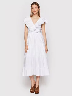 Sukienki - Rinascimento Sukienka letnia CFC0109167003 Biały Regular Fit - grafika 1
