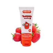 Pasty do zębów - Babyton Naturalna pasta do zębów dla dzieci o smaku truskawkowym bez fluoru, 6m+ 50 g - miniaturka - grafika 1