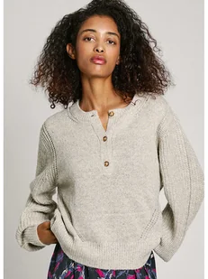 Pepe Jeans Sweter w kolorze beżowym - Swetry damskie - miniaturka - grafika 1