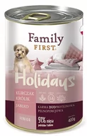 Mokra karma dla psów - FamilyFirst Kurczak+królik+jabłko junior pies 400g - miniaturka - grafika 1