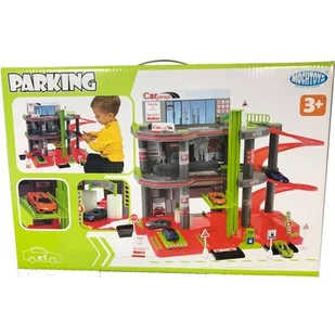 Mochtoys, garaż 3-poziomowy z autkiem - Zabawki konstrukcyjne - miniaturka - grafika 1