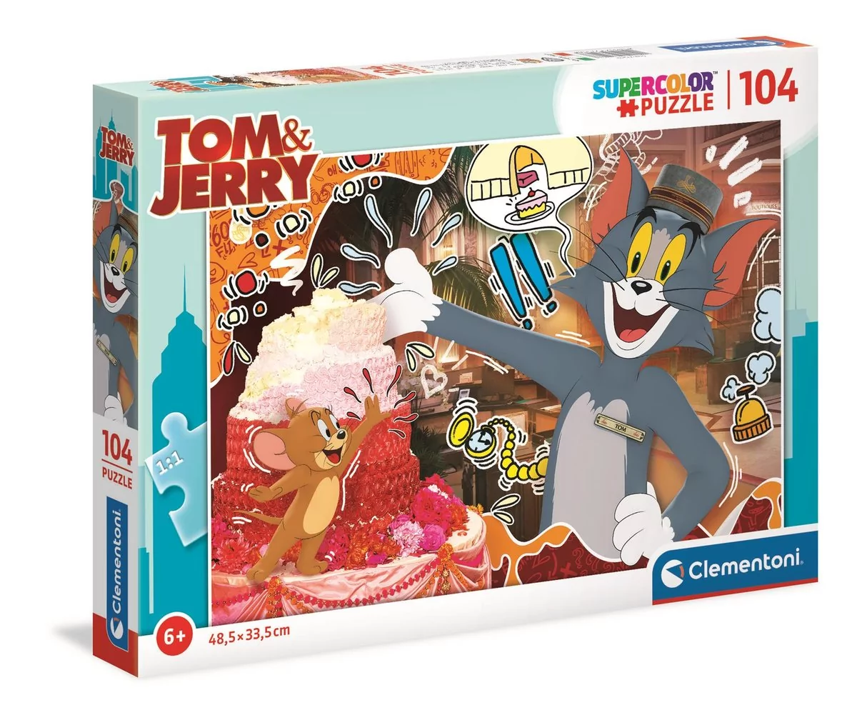 Clementoni Puzzle 104 Super Kolor Tom&Jerry -
