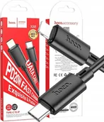 Kable USB - Kabel USB Hoco HOCO kabel Typ C do Lightning PD 20W X90 1 m czarny - miniaturka - grafika 1