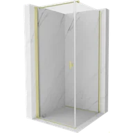 Kabiny prysznicowe - Mexen Mist-B kabina prysznicowa uchylna 95 x 95 cm, transparent, złota szczotkowana - 8A2T-095-095-55-00 - miniaturka - grafika 1