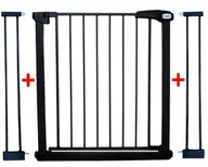 Zabezpieczenia dla dzieci - BRAMKA ZABEZPIECZAJĄCA S2 CZARNA na schody, drzwi 79-105 cm rozporowa ochronna - miniaturka - grafika 1