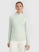 Bielizna sportowa damska - 4F Bielizna termiczna ocieplana (góra) damska - turkusowa XS - miniaturka - grafika 1