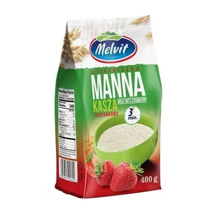 Melvit Kasza manna błyskawiczna truskawkowa 400 g - Kasza - miniaturka - grafika 1