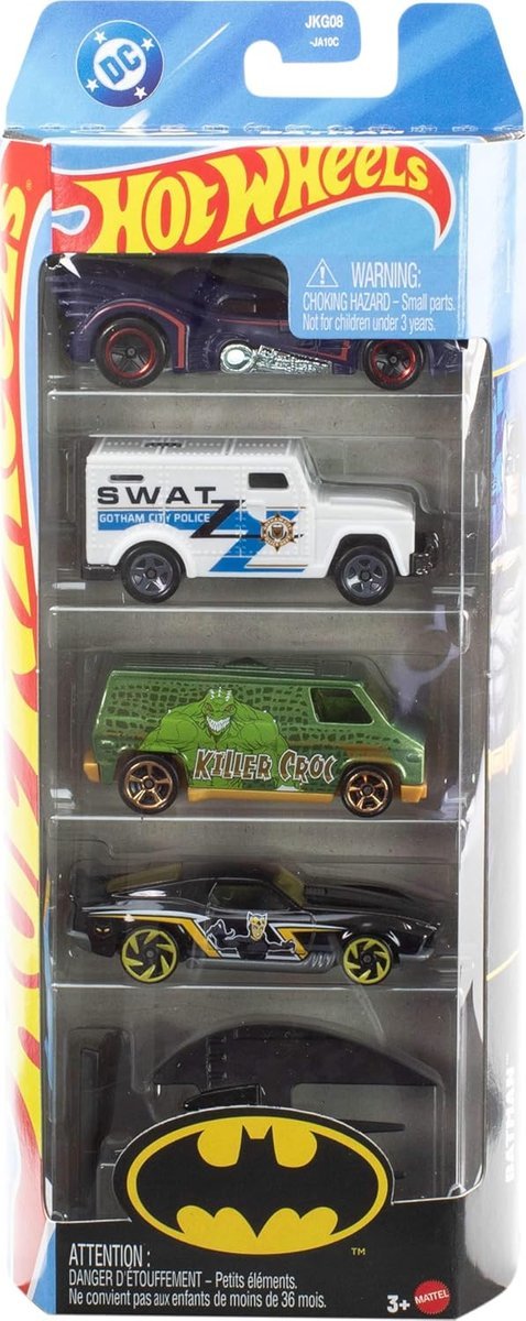 HOT WHEELS 5-PACK BATMAN JLN10 NOWE MODELE METALOWE