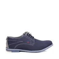 Półbuty męskie - Męskie Półbuty Sznurowane Casual Haver 64A-4 Navy/D.Grey - miniaturka - grafika 1